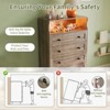 53" Tall 5 Drawer Dresser for Bedroom, Wood Chest of Drawers with Charging Station, Narrow Nightstand, Clothes Storage Organizer for Living Room - 4 of 4