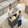 SEVOBAL Ottomans and Benches Premium Multi-Functional Storage Ottoman, Footrest and Step Stool for Small Spaces, Gray, 29.9"*14.9"*14.9" - 4 of 4