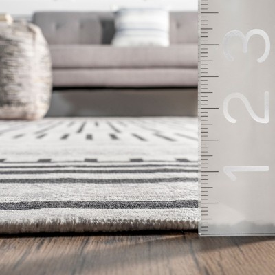 Serene Sunlight Easy-Care Viscose Blend 8' x 10' Area Rug in Beige