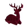 Northlight Sitting Reindeer Christmas Figures - 7" - Burgundy - Set of 2 - 2 of 4