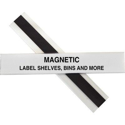 C-Line Label Holder Magnetic f/ Shelf/Bin 1"x6" 10/BX Clear 87227