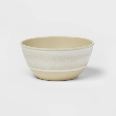 25oz Melamine and Bamboo Cereal Bowl White - Threshold™