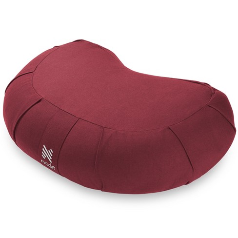 Node Fitness Zafu Meditation Cushion, 17 Crescent Yoga Bolster Pillow -  Burgundy : Target