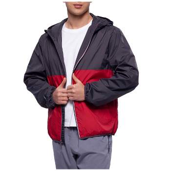 Rokka&Rolla Men's Full Zip Rain Jacket Packable Light Windbreaker