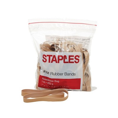 Staples Multi-Purpose Rubber Bands #107 1 lb. Resealable BG 40/PK (28626-CC) 808018