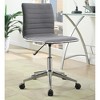 NicBex Adjustable Height Armless Office Chairs with Universal Wheels for Work Study - 2 of 4