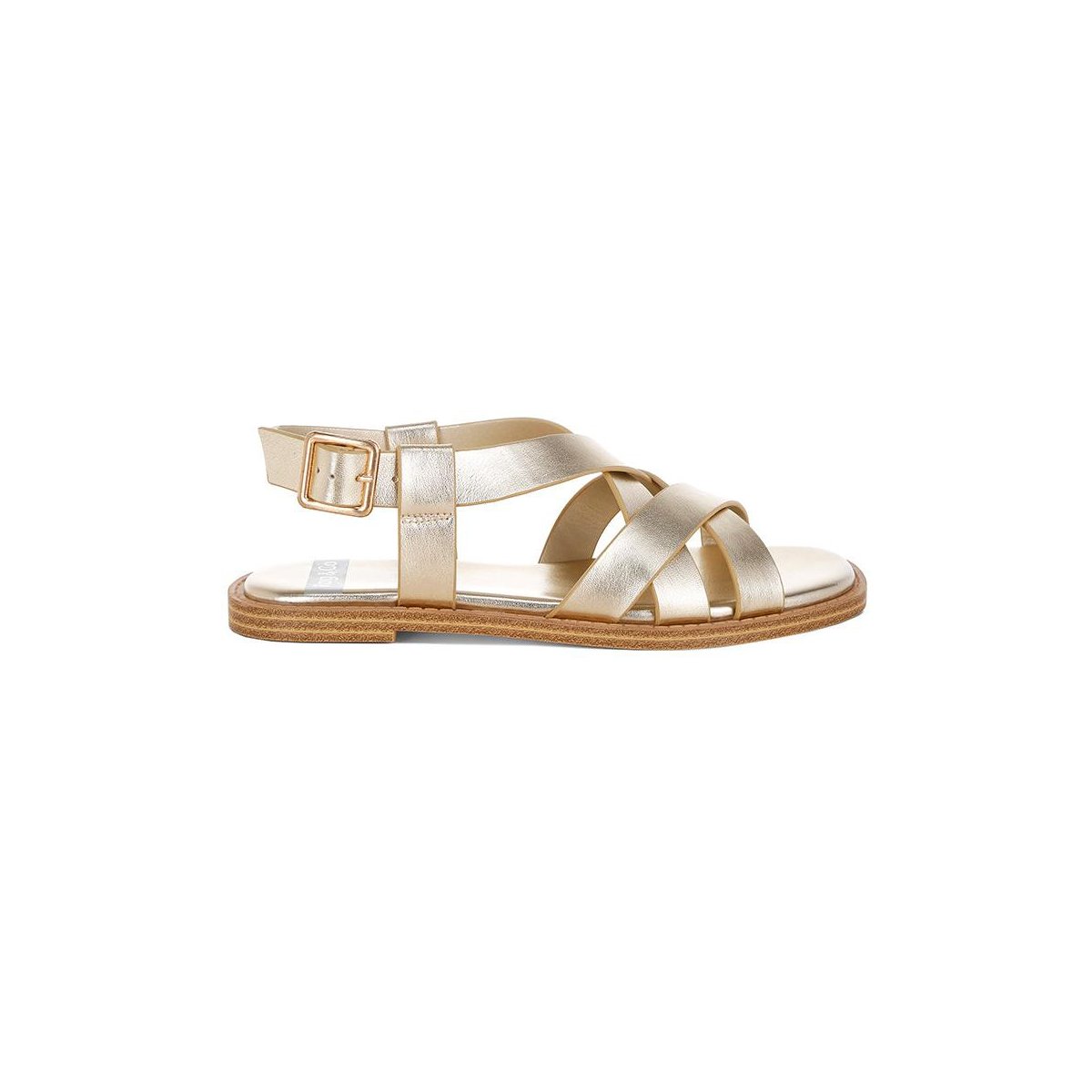 Обувь Rag & Co Womens Doata Metallic Genuine Leather Buckled Flats 6 — фото 2