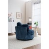 CAVINAS Oversized 360°Swivel Chair Accent Armchair with 4 Pillows,Luxury Corduroy Barrel Chairfor Living Room& Bedroom,Chic Lounge Chair - 4 of 4