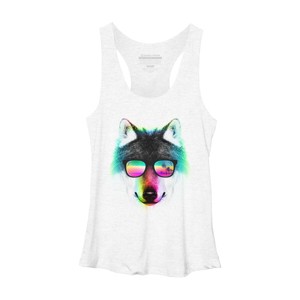 Women's Design By Humans Summer Wolf By clingcling Racerback Tank Top - 1 of 3