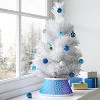7" Christmas Tinsel Mini Tree Collar Silver - Wondershop™ - 2 of 3