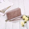 Hachikiko Womens Clutch Wallet RFID Blocking - Vegan Leather Wristlet with Adjustable Grip Hand Strap, Dual-Zipper Large Capacity Credit Card - 2 of 4