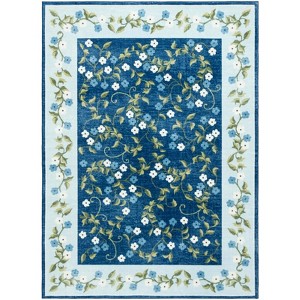 Martha Stewart Floral MSRW195  Machine Washable Skid-Resistant Power Loomed Indoor Rugs - Remove - 1 of 4