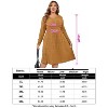 Coolmee Women Casual Round Neck Long Sleeve Loose Side Button Wide Hem Knit Textured Sweater Midi Dress - 4 of 4