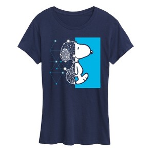 Women's - Peanuts - Snoopy Wire Frame Short Sleeve Graphic T-Shirt - 1 of 4