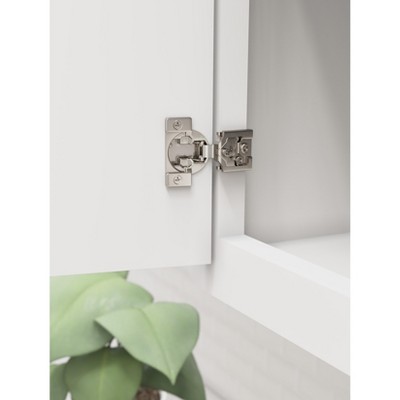 Nickel 3/4 Inch Overlay Self-Closing Concealed Cabinet Hinge