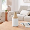 Nora Kanna Bottle Contemporary Two Tone Tabletop Vase - White and Beech - 2 of 4
