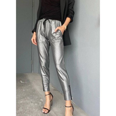 Women's Metallic Zip Joggers - SIX/FIFTY