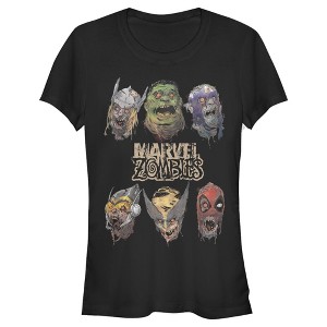 Juniors Womens Marvel Zombies Happy Heroes T-Shirt - 1 of 3