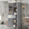 Dexmalle Freestanding Storage Cabinet with Two Different Size Doors and Adjustable Shelf - 3 of 4