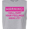 Women's - Instant Message - Warning I Will Hurt Your Feelings Cropped Graphic T-Shirt - 2 of 4
