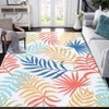Area Rug Modern Machine Washable Rugs Non Slip Non Shedding Rug Tropics Palm Leaves Low Pile Stain Resistant Foldable Carpet for Bedroom Living Room - 3 of 4