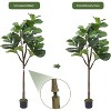 Artificial Fiddle Leaf Fig Tree 5FT, Tall Fake Plants for Indoor Outdoor Decor, Fake Fig Leaf Tree with Pot for Home Office Living Room Decor - 4 of 4