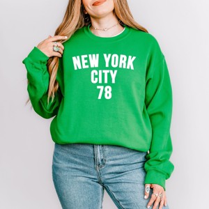 Simply Sage Market New York City Arched 78 Puff Print Sweatshirt - 1 of 4