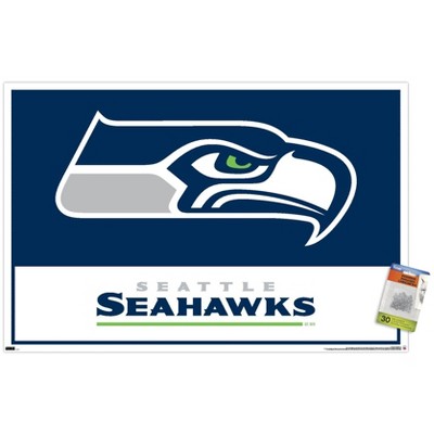 Trends International Nfl Seattle Seahawks - Helmet 16 Unframed Wall Poster  Print Clear Push Pins Bundle 22.375 X 34 : Target