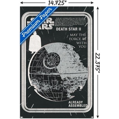 Trends International Star Wars: New Vintage - Death Star II Unframed Wall Poster Print White Mounts Bundle 14.725" x 22.375"