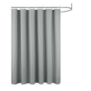 RT Designer Collection Bento Waffle Jacquarduard Shower Curtain 70" x 72" Charcoal - 1 of 4