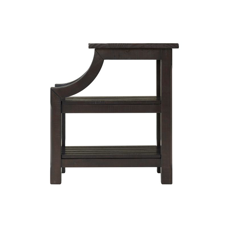 Barn Door Chairside Table with Power Espresso Brown - Martin Svensson Home, 4 of 8