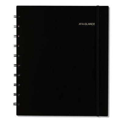 Move-A-Page Academic Weekly/Monthly Planners, 11 x 9, Black Cover, 12-Month (July to June): 2024 to 2025