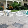 Christopher Knight Home Outdoor Modern Stackable Polypropylene and Iron Dining Chair (Set of 2) - 2 of 4