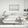 Bed Frame White Faux leather, plywood, engineered wood King - 3 of 4