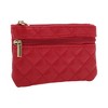 Unique Bargains Argyle Two Zippers Coin Purse Wallet 1 Pc - 2 of 4