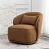 Boucle Upholstered Swivel Barrel Chair - Kinwell - 4 of 4