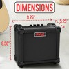 Pyle Portable Electronic Guitar Amplifier - 5" High-Definition Speaker with Volume, Bass & Treble Controls, PGTAMPL128B - 3 of 4
