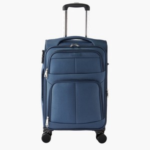 Expandable Softside Carry-On Luggage with Spinner Wheels, TSA Lock, Oxford Fabric Suitcase with Laptop Pocket and Telescopic Handle - 1 of 4