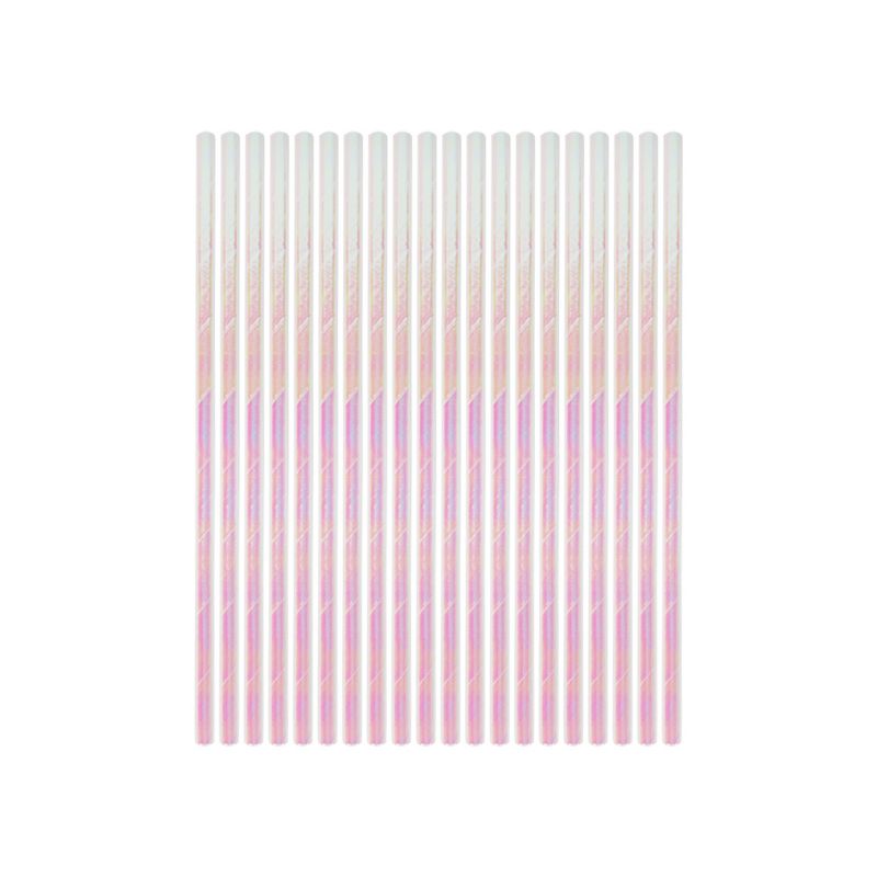 20ct Iridescent Paper Straws - Spritz&#8482;, 1 of 5