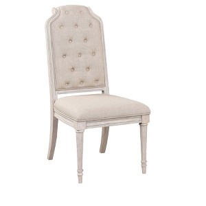Wynsor Fabric & Antique Champagne Finish Side Chair(Set of 2) - 1 of 1
