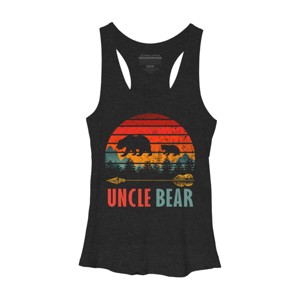 Women's Design By Humans Retro Uncle Bear In Nature By ZeusSE Racerback Tank Top - 1 of 1