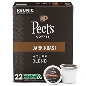 Peet's House Dark Roast Coffee - Keurig K-Cup Pods - 22ct - 1 of 4