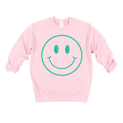 Simply Sage Market Women's Graphic Sweatshirt Smiley Face Outline Puff Print