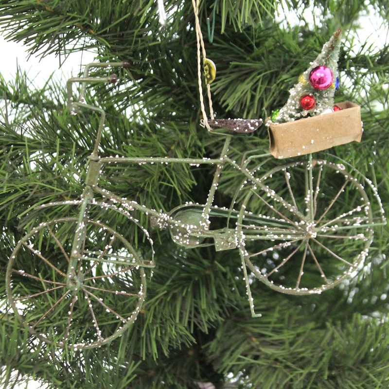 Cody Foster 5.25 In Speckled Bicycle With Tree Petals Human Driven Tree Ornaments, 2 of 4
