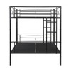 Cesicia Full Over Full Metal Bunk Bed, No Box Spring Needed, Easy Assemble, Black - 3 of 4