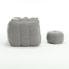 NicBex Bean Bag Chair for Adults Comfortable Square Lazy Sofa with Footstool Floor Chair with High Resilient Foam for Living Room - 4 of 4