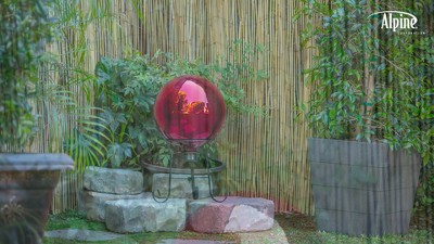 Alpine 10 In. Dia. Electric Red Glass Gazing Globe