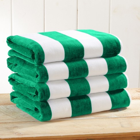 100 Cotton Cabana 4 Pack Oversized Beach Towels Great Bay Home 35 X 70