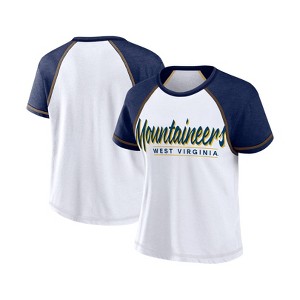 NCAA West Virginia Mountaineers Women's White Stitch T-Shirt - 1 of 3