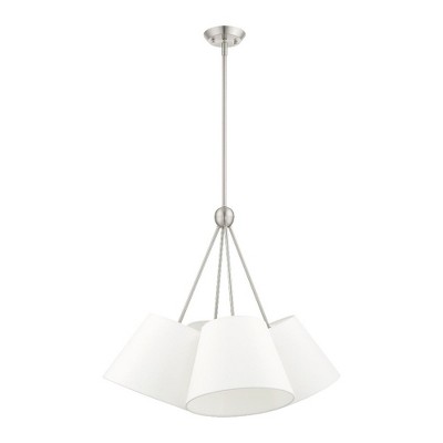 Livex Lighting Prato 4 - Light Chandelier in  Brushed Nickel